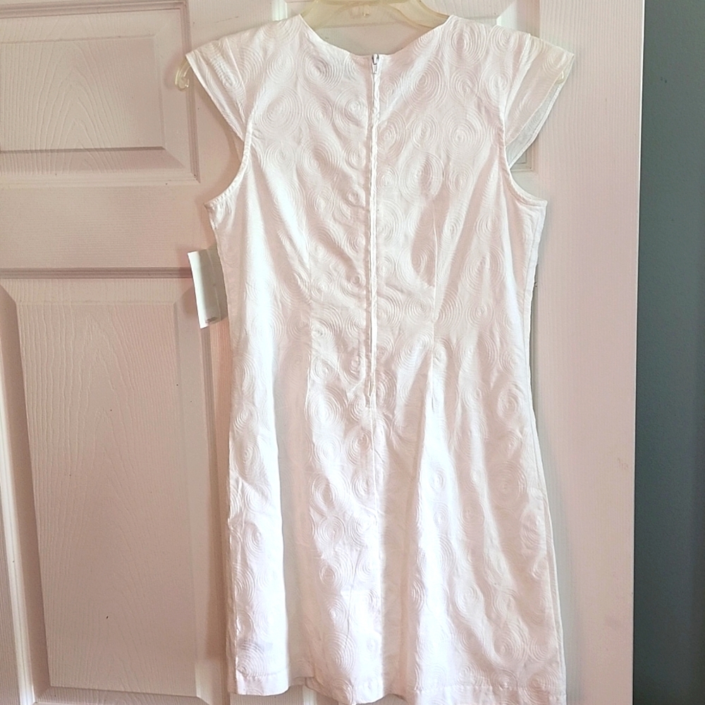 Charming White Ruffle Dress - Picture 3 of 4
